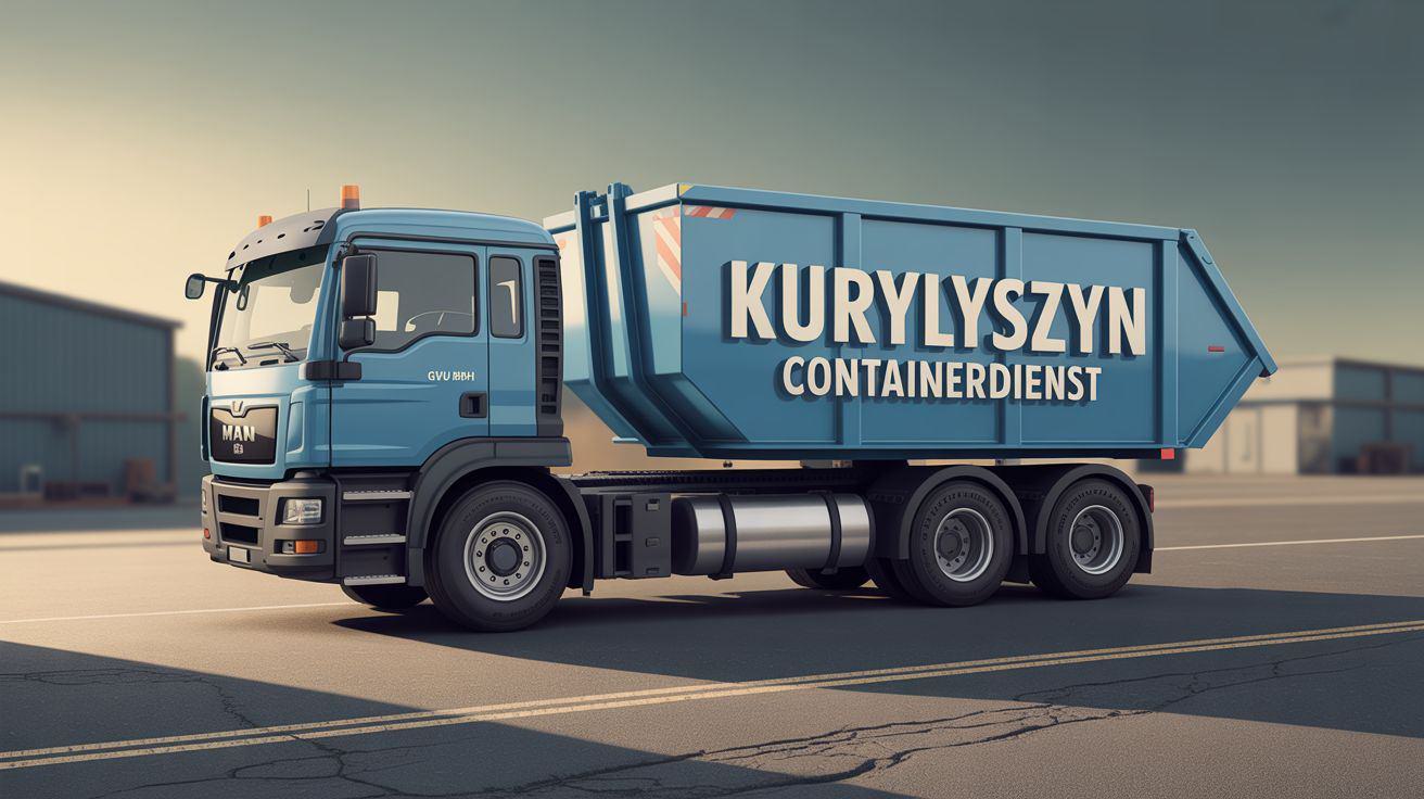 MAN Truck mit blauem Absetzcontainer